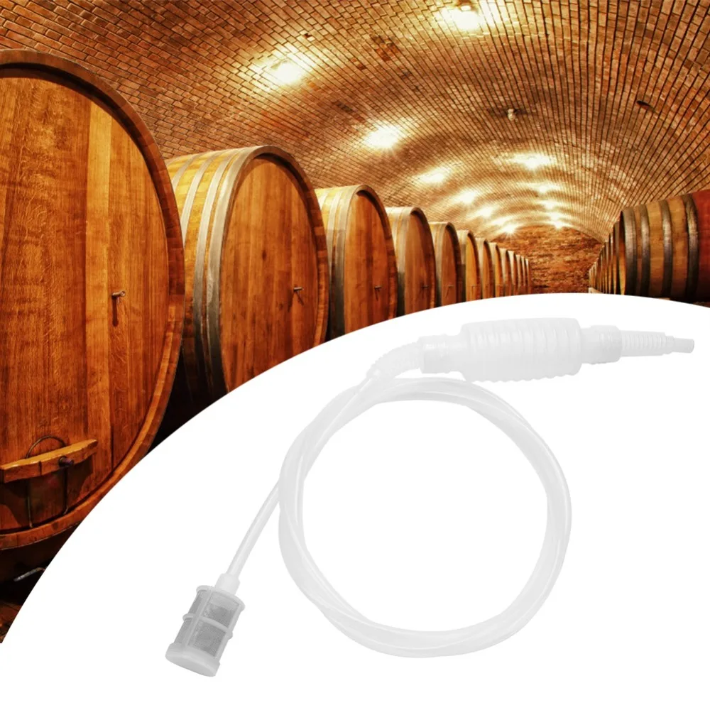 Resin Beverage Filter Fine Filter Mesh Tip Manual Siphon Priming Drink Liquid Transfer Detachable Bendable Hose Filter Pipe
