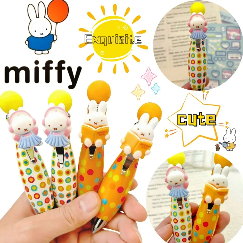 Miffy New Creative Ballpoint Pen, Cartoon Cute and Fun, Practical, Exquisite, Smooth and Easy-Click, High-Appearance Student Pen