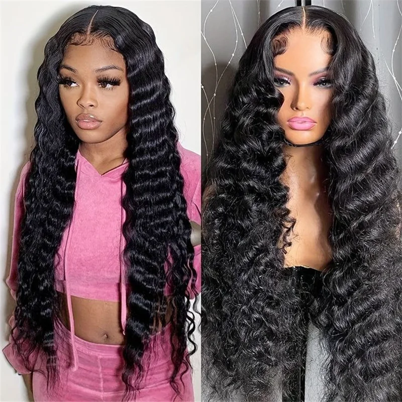 

Фронтальный парик HAIRTIME 40in, свободные, с глубокой волной, 4x4 hd, парик из человеческих волос на сетке спереди, бразильские, с глубокой волной, человеческие волосы на сетке спереди