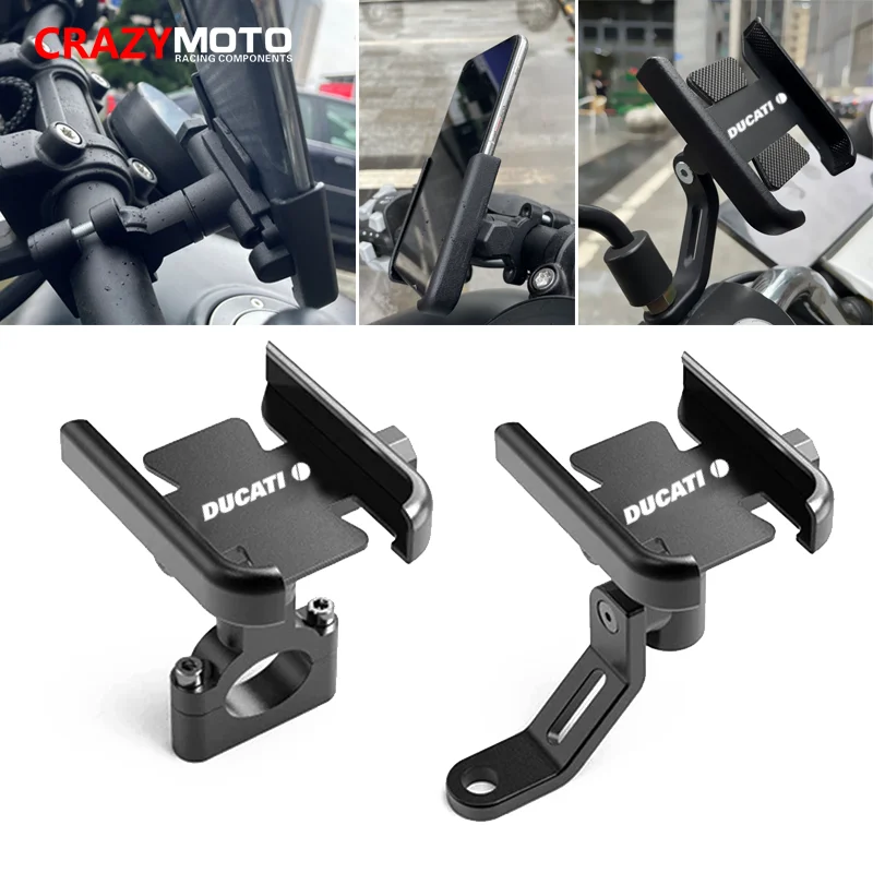 For Ducati Multistrada 950 1100 1260 1200 S Sport Grand Tour Motorcycle Handlebar Mobile Phone Holder GPS Stand Bracket