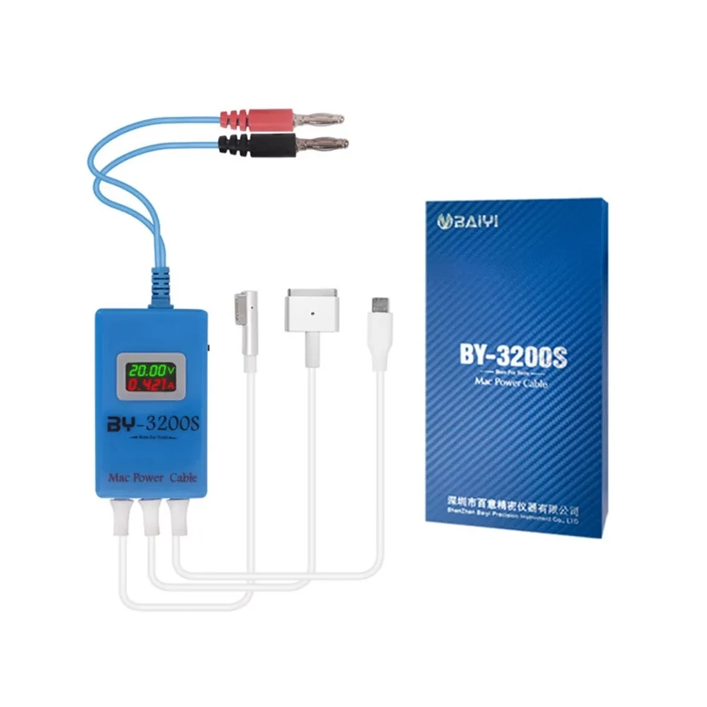 DC Power Supply Test Cable for Mac, Support Single Board System,Monitoring Type C Interface, Electric Current Checking, BY-3200S