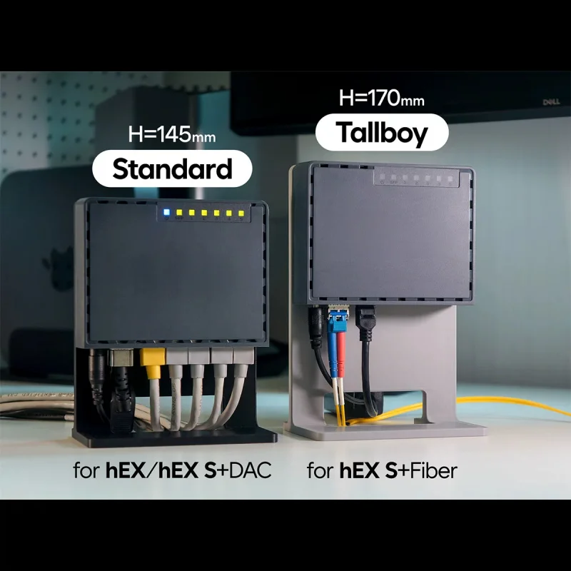 For MikroTik (hEX Refresh/hEX S/hEX S 2025/hAP ac lite) Router Holder Desktop Stand hold multi model router firmly steadily