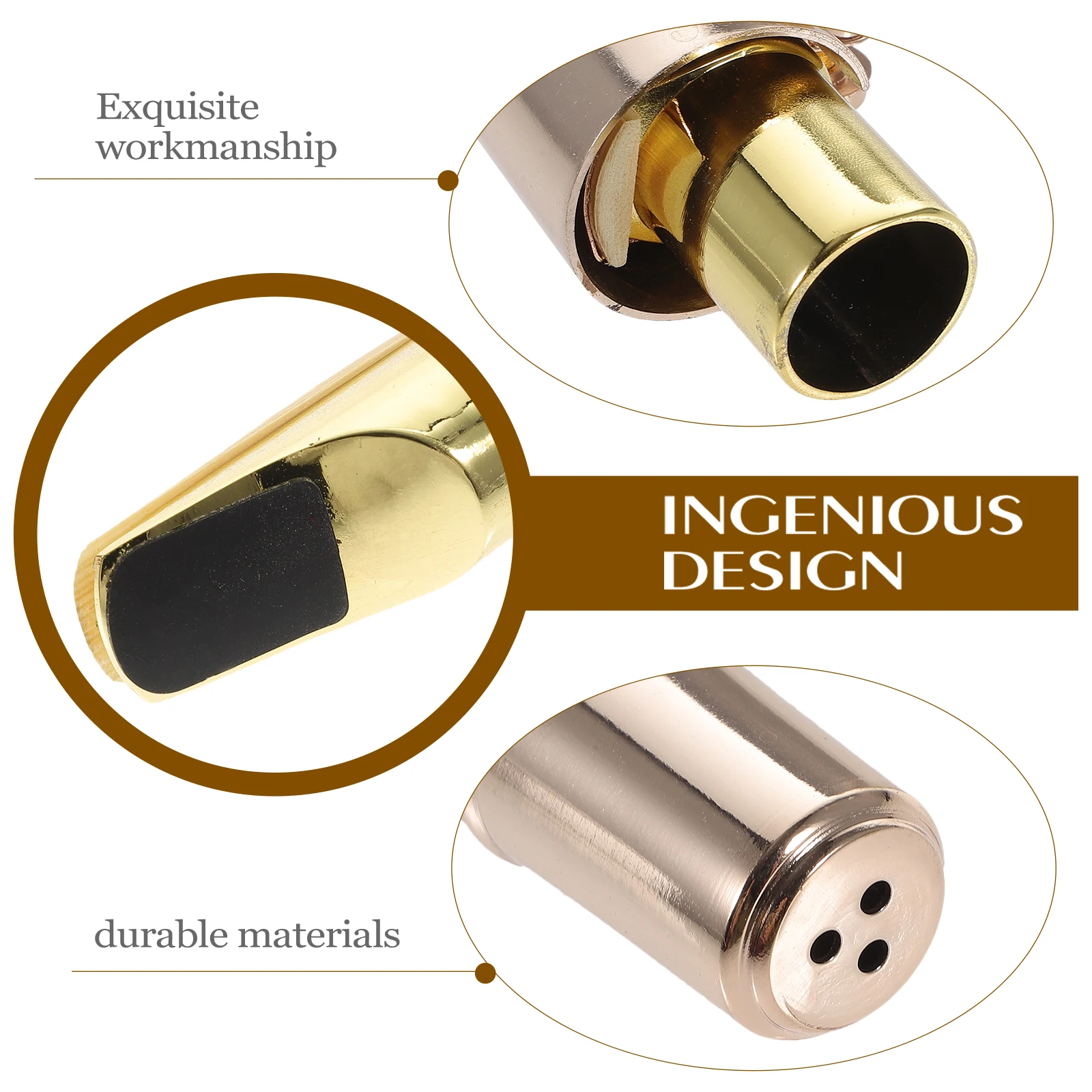 

1 Set Alto Saxophone Metal Ligature Plastic Cap Reed Kit Parts Accessories For Sax Clip Clamp Durable Music Instrument Supplies