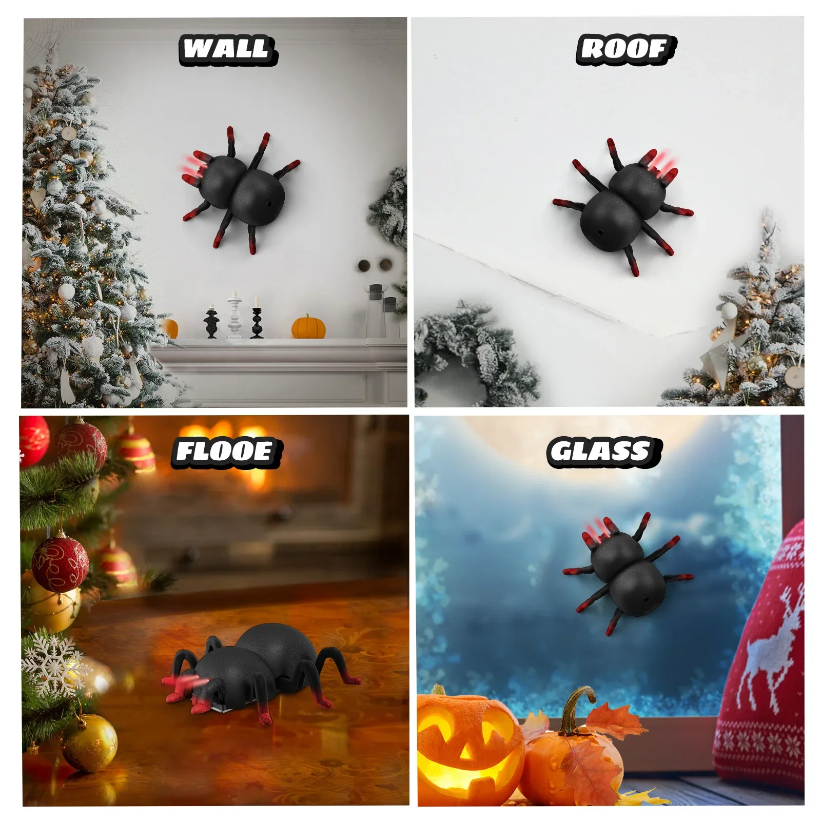 Wall Climbing Car Remote Control Spider Robots Halloween Horror Prank Toy for Kids Boy Children Trick Mischief Novelty Rc Animal