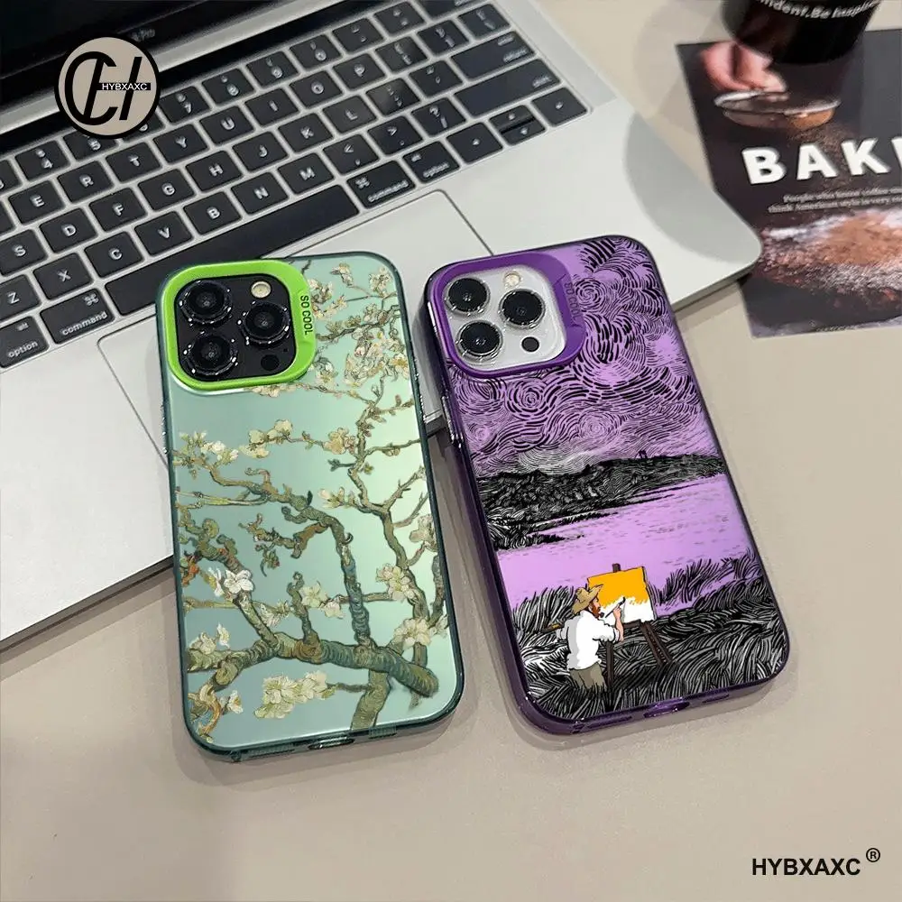 

Van Gogh Oil Painting Phone Case FOR IPhone 17 16 15 Pro MAX 14 13 12 16e 15Pro Plus Shell 17Air Silver Shell IMD Covers
