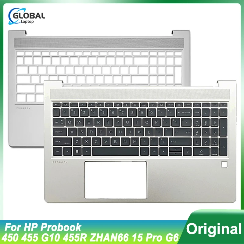 

Original New US Keyboard for HP Probook 450 455 G10 455R ZHAN66 15 Pro G6 Laptop Palmrest Upper Cover Top Case with Backlit us