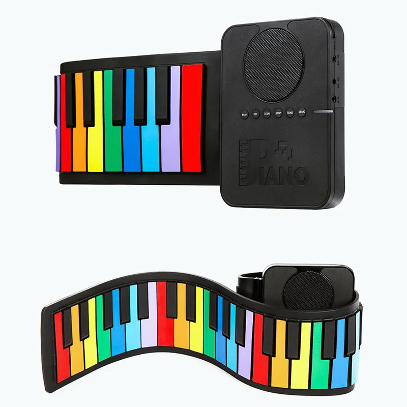 

Portable Electronic Hand Roll Piano, Electric Piano, Earphone Interface, Waterproof Silicone Keyboard, Early Education