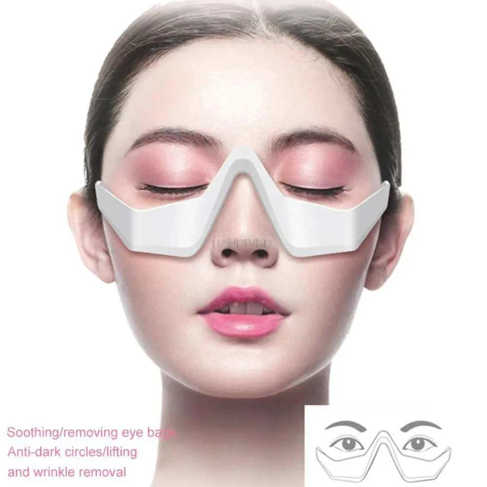 Vibration Eye Massager Rechargeable Eye Therapy Massager With 3 Intensity Settings For Relieve Dark Circles Wrinkle Fatigue