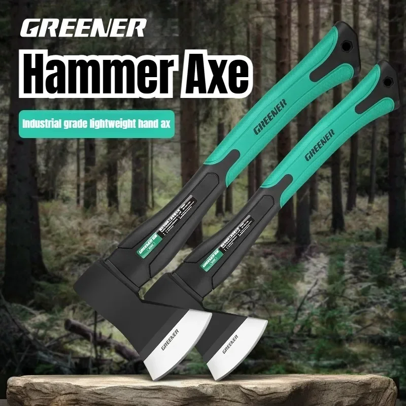 GREENER Hammer Axe Camping Supplies Hatchet for Professional Tactical Ax Survival Accessories Tomahawk Hand Ax for Cutting Wood