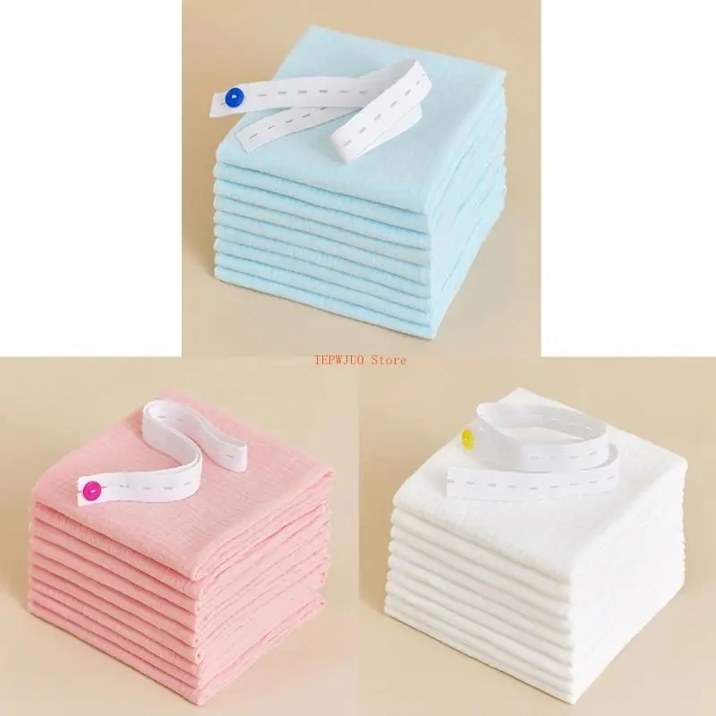 

U50F 8Pcs Soft Baby Towels Baby Nappy Changing 43x45cm Reusable Double Layers Diaper