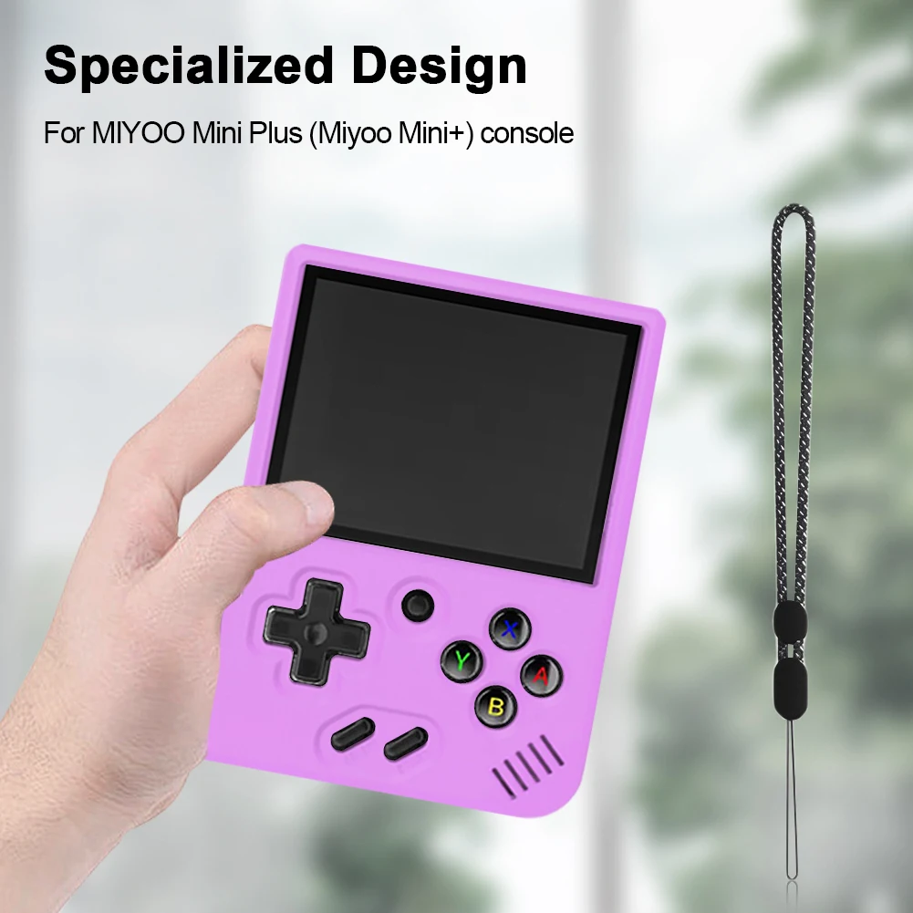 Funda protectora de silicona, funda protectora antiarañazos, funda protectora suave antideslizante con cordón para MIYOO MINI Plus