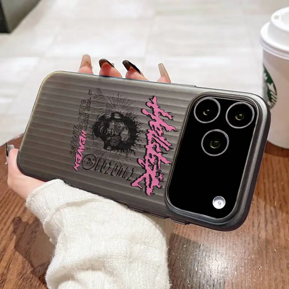 Fashion Graffiti H-H-HellstarS- Soft Corrugated Transparent Phone Case For iPhone 17 15 16 11 12 13 14 Pro Max Plus Pro view 3
