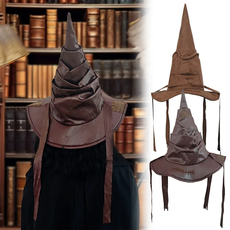 แฟชั่นฮาโลวีนภาพยนตร์ตัวช่วยสร้างแม่มดหมวกเรียงลําดับหมวกหนัง Halloween Party Props แต่งตัวหมวกคอสเพลย์เครื่องแต่งกายอุปกรณ์เสริม