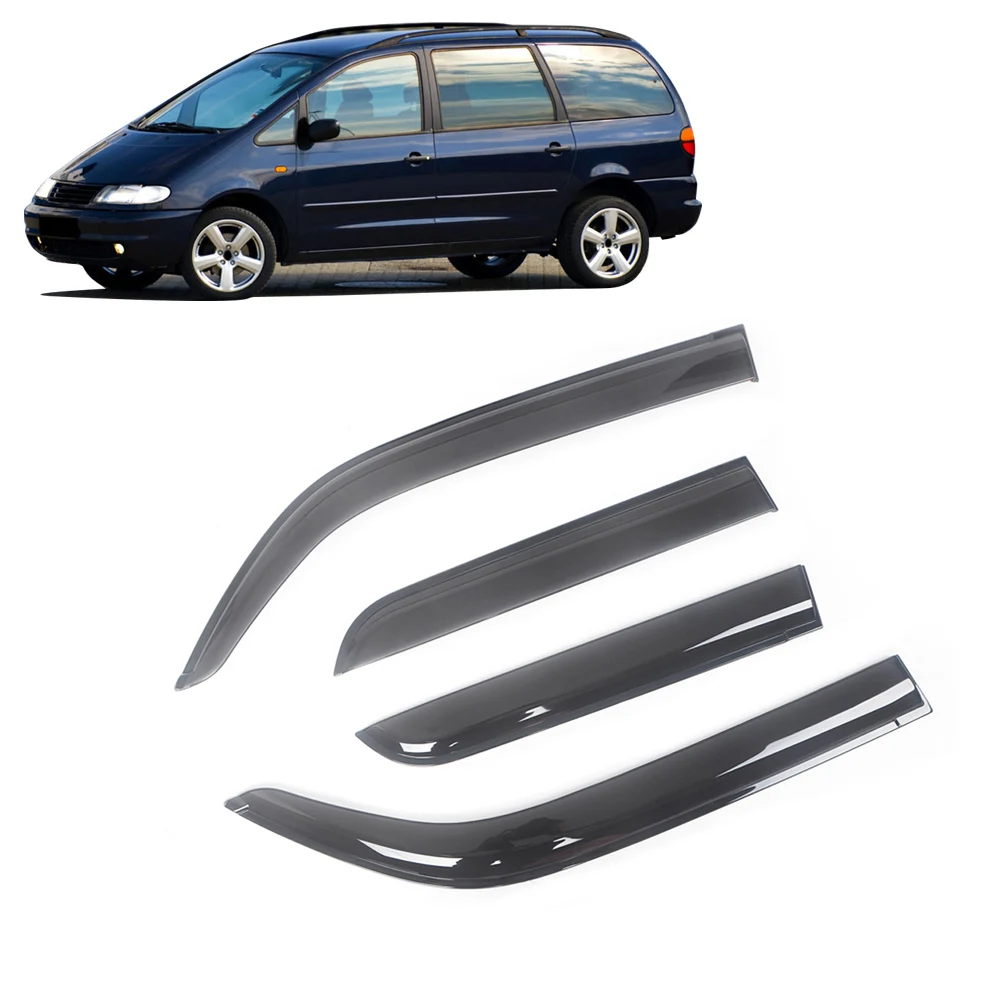 

For Volkswagen Sharan 7M 1995-2009 5Doors Auto Black Tinted Car Side Window Visor Guard Vent Awnings Shelter Rain Guard Door