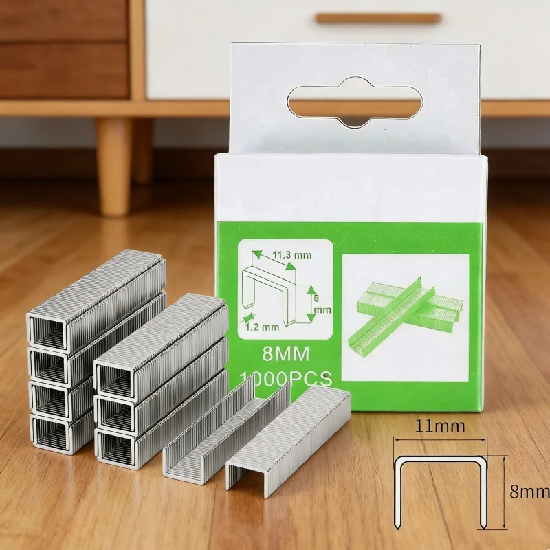 1000/3000/5000Pcs T/U/ Door Shaped Nail Gun Stapler Wood Furniture Floors Wall Panels Interior Decoration DIY Tools Accessories