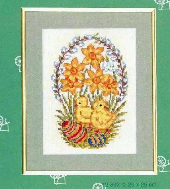 Chinese Cross-Stitch Kits, Embroidery Needlework Sets, Chicken and Eggs, 21-27, 16CT, 14CT, 18CT, DIY