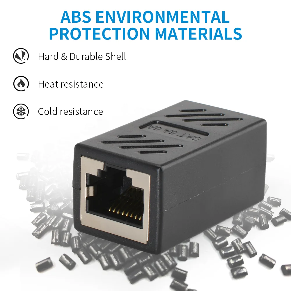 Metal Shielded RJ45 Coupler Female to Female, Ethernet Cable Extender Joiner, Anti-Interference LAN Adapter for Cat5e Cat6