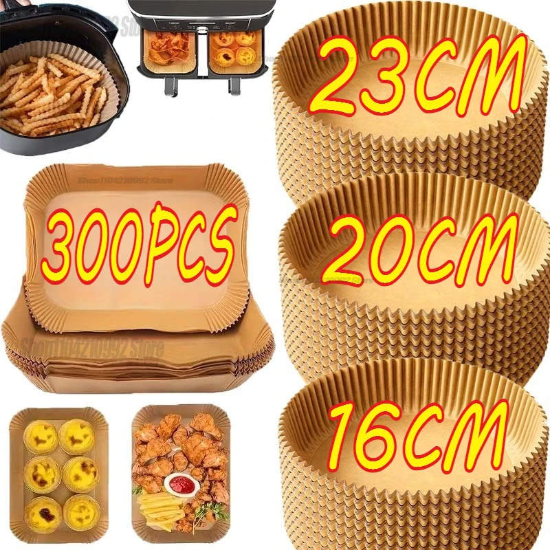 에어 프라이어 일회용 종이 라이너 요리 베이킹 Nonstick 양피지 베이킹 오븐 종이 주방 액세서리 식품 왁스 종이
