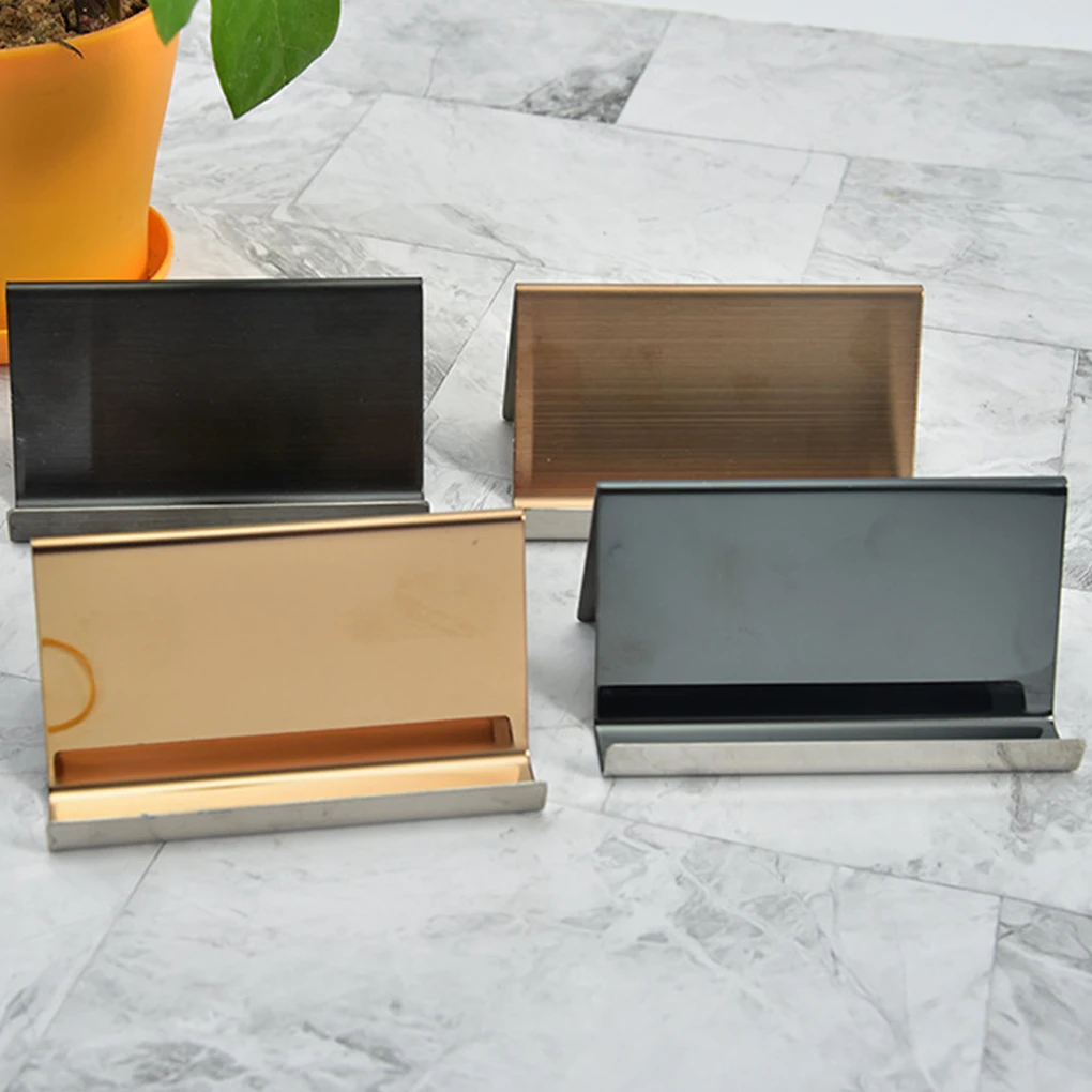 Metal Business Card Name Tag Display Rack Display Stand Desktop Table Organizer Cellphone Holder Conference Room Accessories