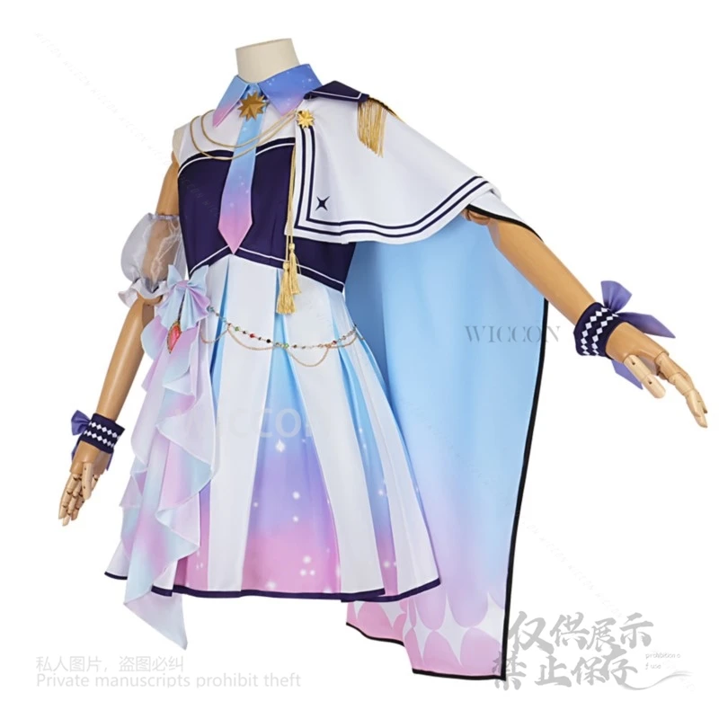 أزياء Hosimati Suisei التأثيرية Holo Live Vtuber فستان Skin Suisui كلاسيكي منفرد مجموعة كاملة شعر مستعار للنساء لعب الأدوار في الهالوين حسب الطلب