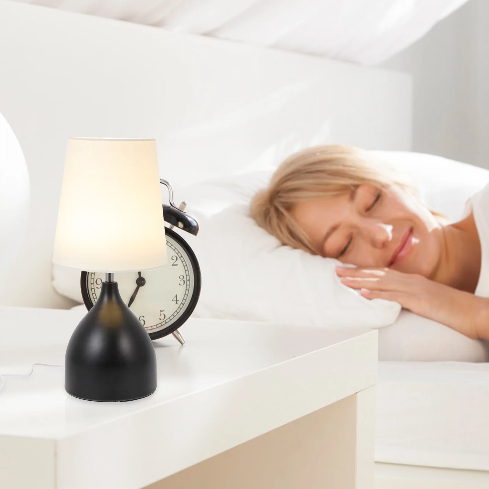 1 قطعة اللمس يعتم ضوء الليل الحديثة USB الجدول مصباح غرفة نوم السرير ديكور دافئ رومانسي ضوء توفير الطاقة تصميم بسيط