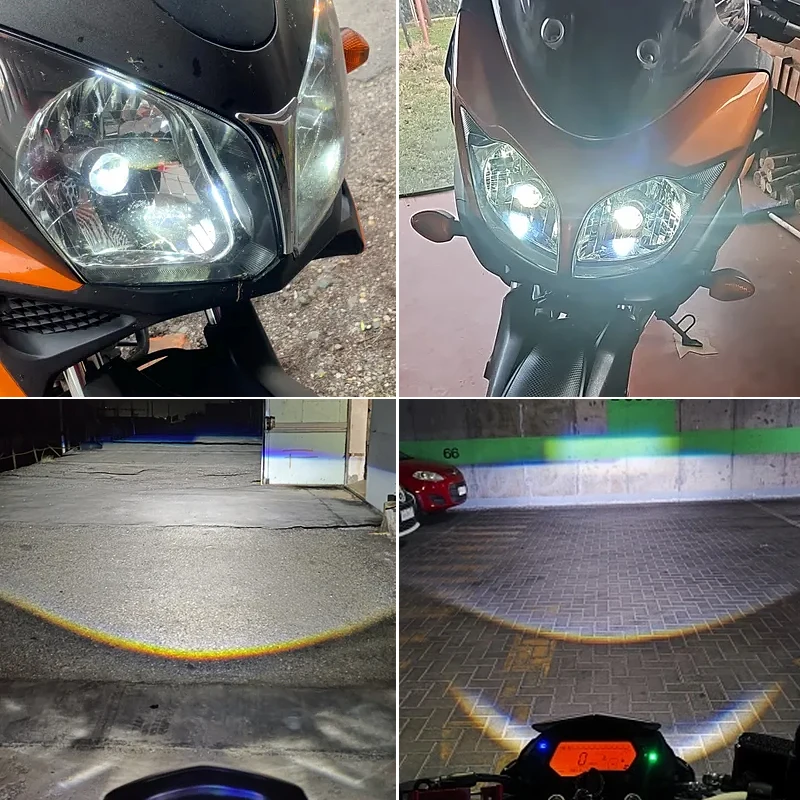 1X ل Ducati تشويش إذاعي 800 دراجة نارية H4 HS1 LED عدسة المصابيح الأمامية التحديثية اكسسوارات أيقونة كامل خنق المتسابق الصحراء زلاجات #5
