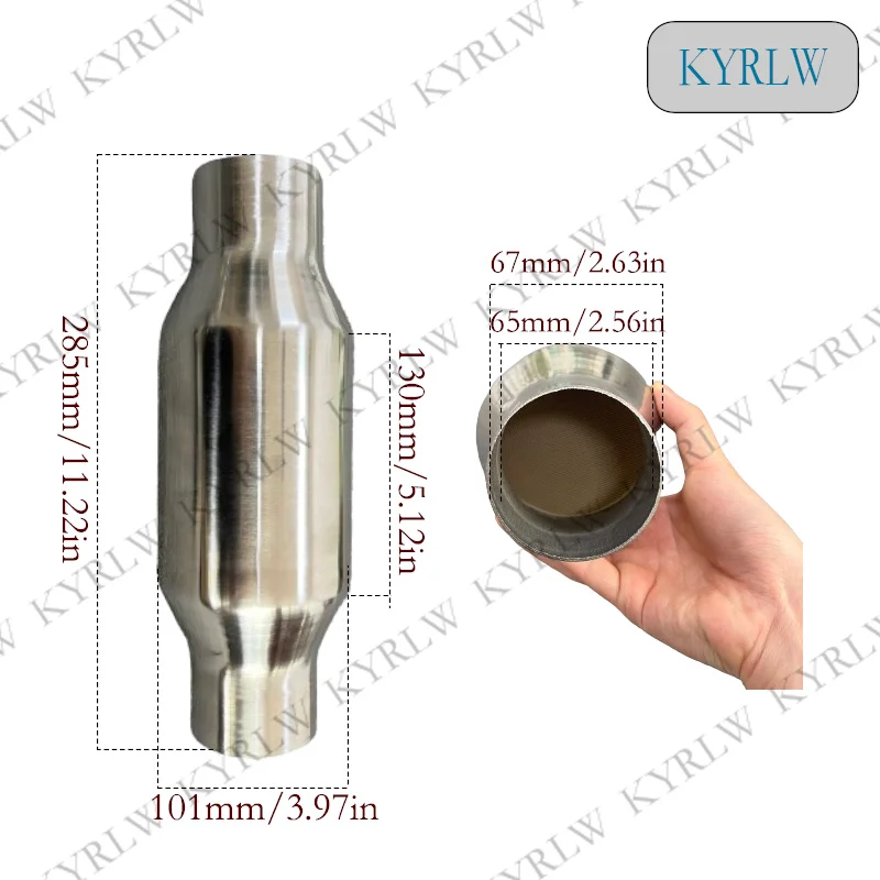 Ceramic Euro193*100mm Honeycomb Catalyst Substrate Universal Catalytic Converter For Car Exhaust