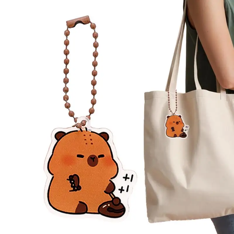 Lovely Acrylic Capybara Keychain Cute Funny Kapibara Bag Hanging Creative Cartoon Capibara Pendant Backpack Decorations