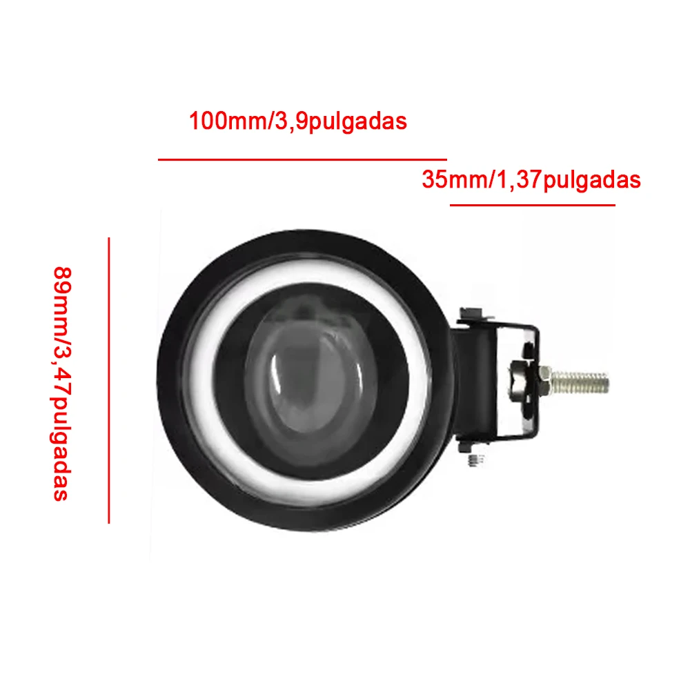 2pcs Angel Eye LED Fog Lamp Square Or Round Headlight for Auto Motor Vehicles And Electric Scooters 10-80V Universal