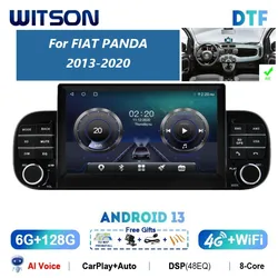 WITSON Android 13 Auto Radio for FIAT PANDA 2013-2020 Car Multimedia Player Stereo Audio GPS Navigation Video Carplay