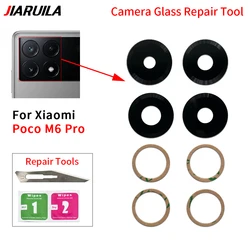 Back Camera Lens For Xiaomi Poco F6 M6 5G M6 Pro X5 X6 Pro C40 F3 F4 X4 GT M4 M5S Camera Glass Lens With Adhesive