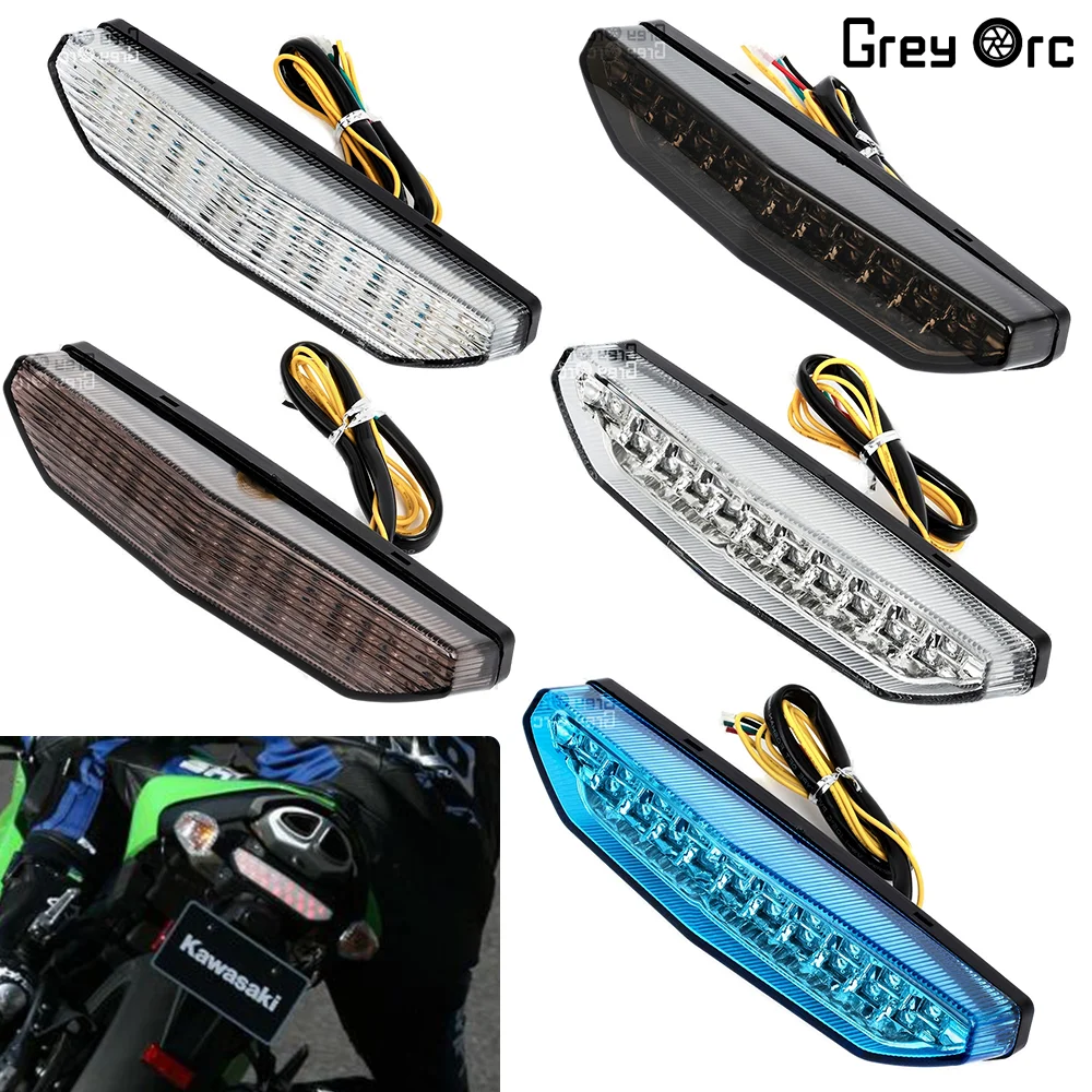 Feux arrière LED pour moto, pour Kawasaki Ninja ZX-6R 2007 2008 ZG14 CONCOURS 2008-2018 ZRX1200 DAEG 2010-2016