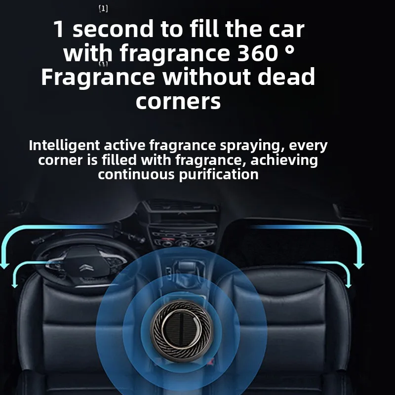 360° Solar Rotation Car Perfume Air Freshener Long Lasting Scent Decorative Ornament Car Interior