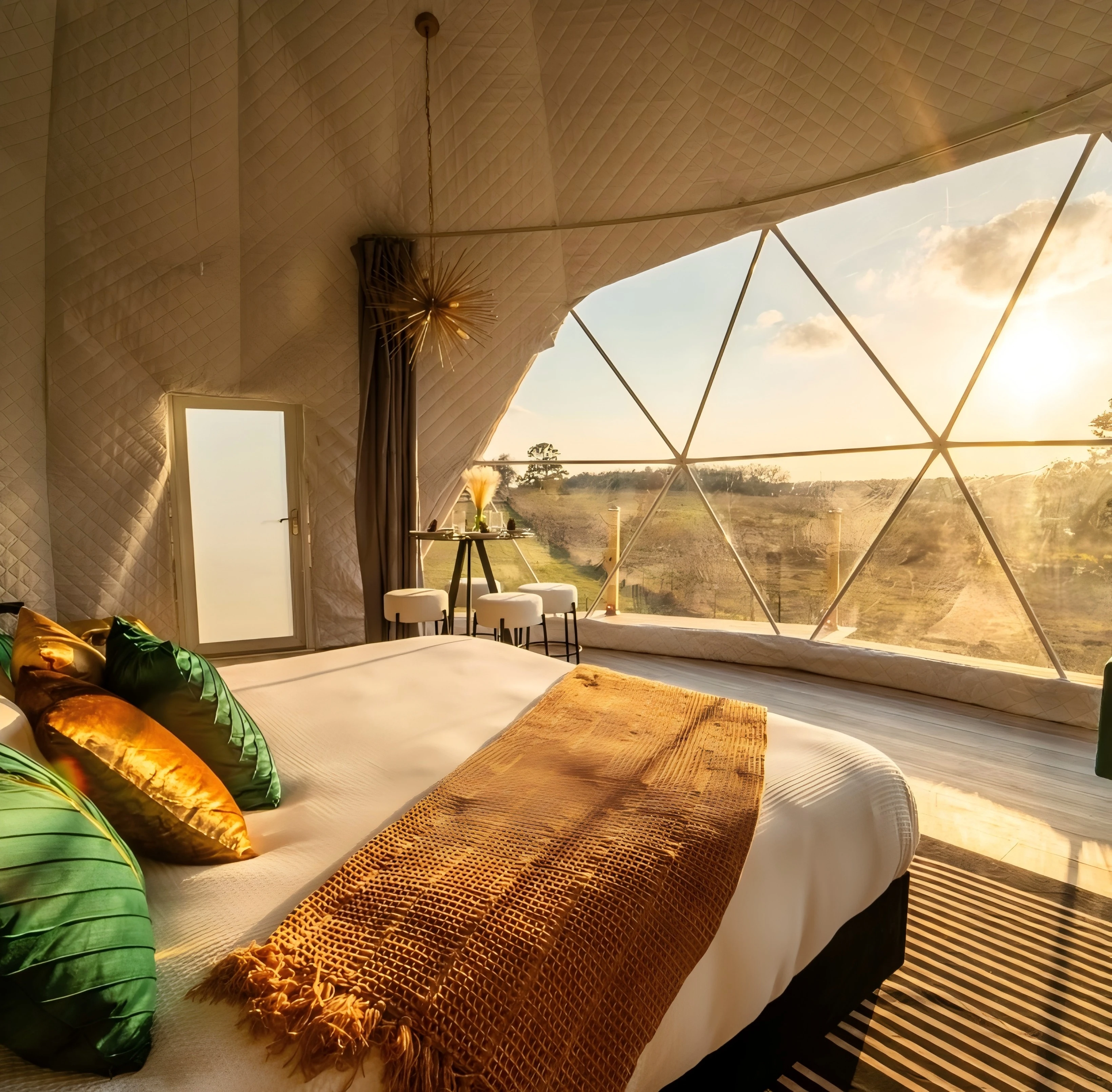 6 متر فاخر في الهواء الطلق السماء المرصعة بالنجوم غرفة كروية خيمة بولي كلوريد الفينيل الألومنيوم الجيوديسية قبة خيمة لشخص 1-2 لمنتجع التخييم في الفندق #4