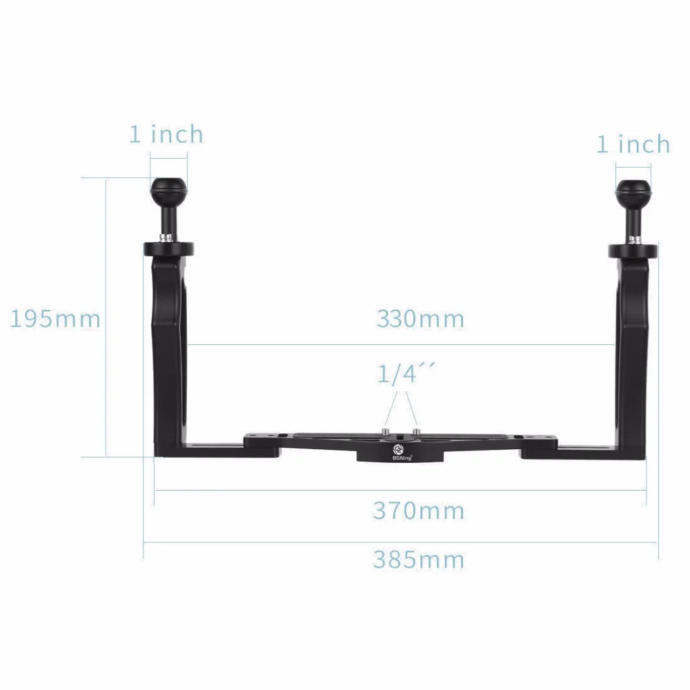 Tauchen DSLR Kamera käfig Dual Handheld Tray Halterung Buttery Clip Kohle faser Verlängerung sarm schwimmende Stativ halterung für Gopro 13 – Detail 2