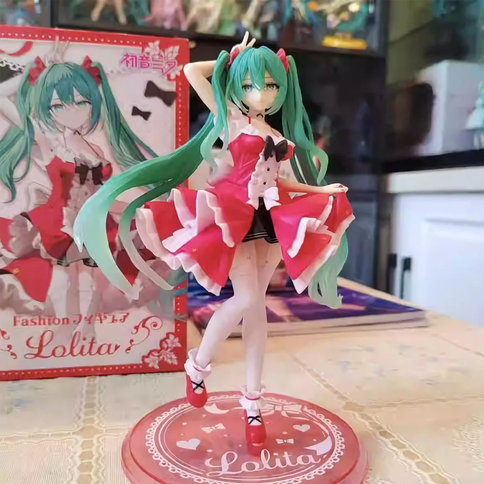 أنيمي جديد هاتسون ميكو الشكل شخصية صغيرة الحلي كاواي الوردي الأخضر هاتسون الجدول الديكور للمنزل الكبار لعبة طفل عيد ميلاد