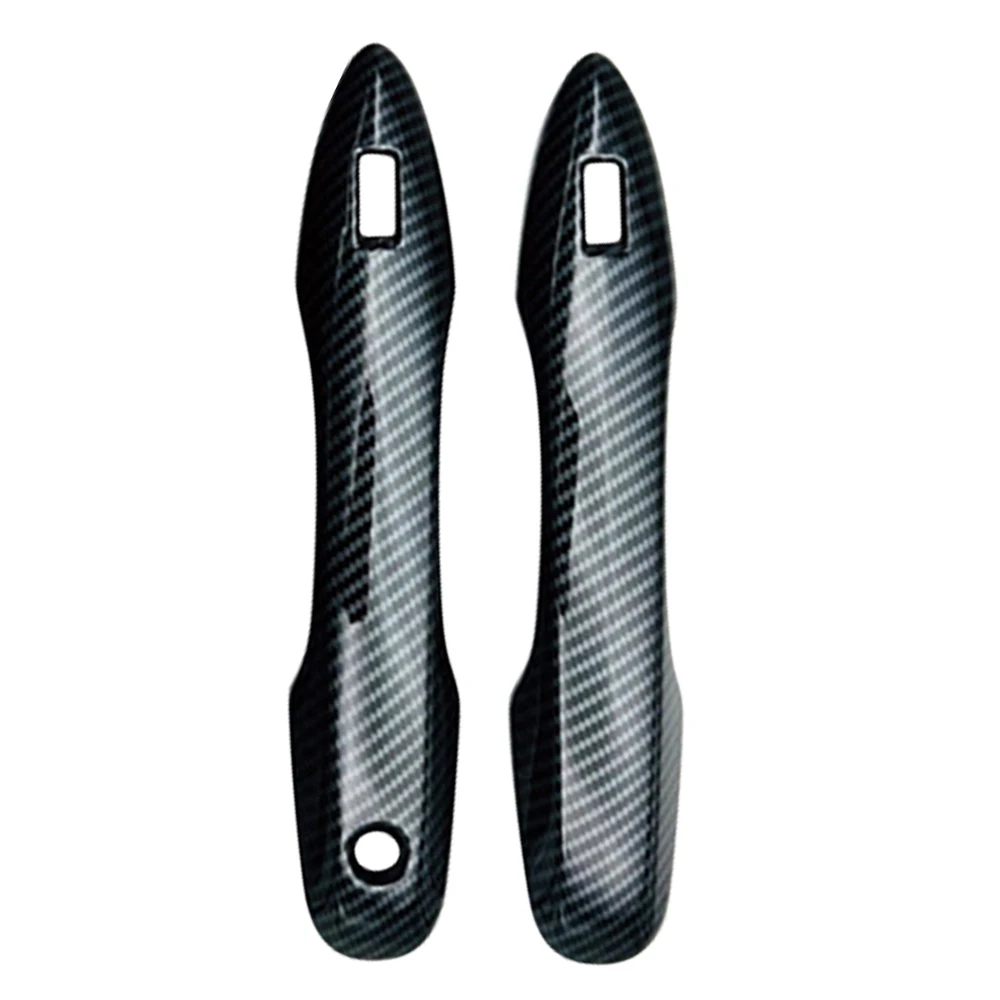 لتويوتا بريوس 60 2023 خارج 2 قطعة غطاء مقبض الباب غطاء حامي ABS البلاستيك الفضة ، ألياف الكربون ، أسود