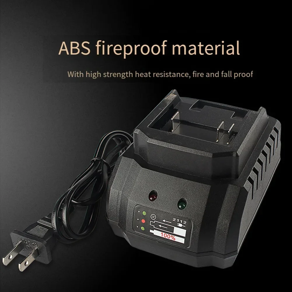 Compact Battery Charger Fast Charging ABS Material Safety Features Compatible with 18V 21V Li ion BL1415 BL1420