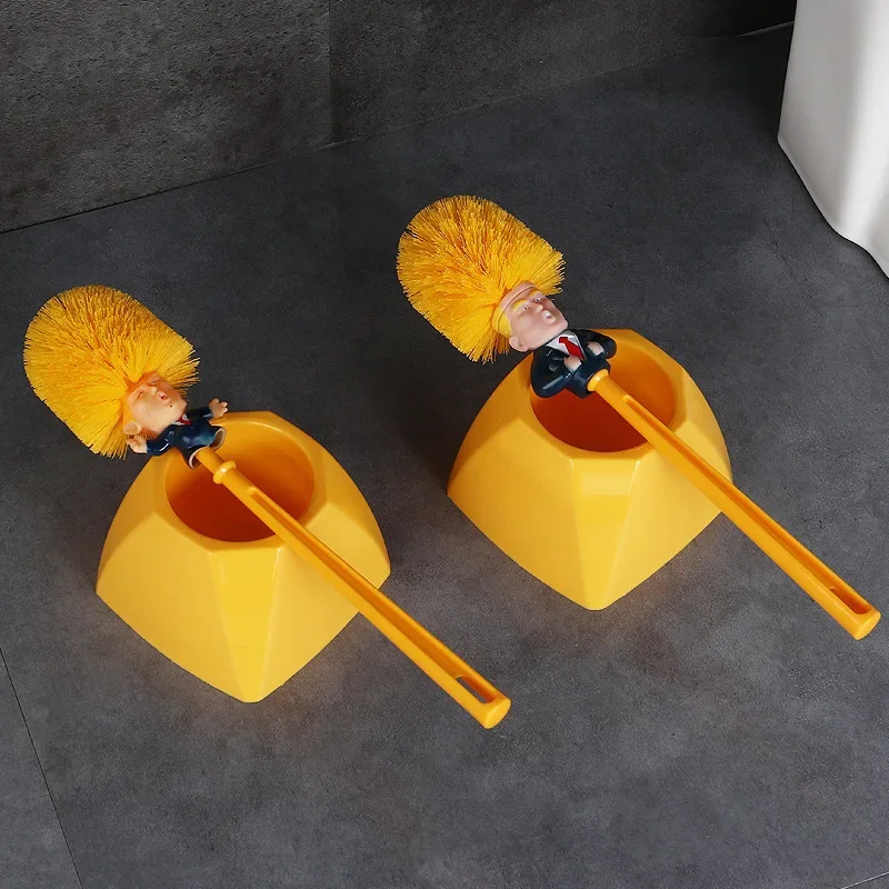 

Cleaner Donald Trump Brush Toilet Supplies Set Brush Holders Wc Borstel Bathroom Cleaning Brush Tools Creative Bathroom