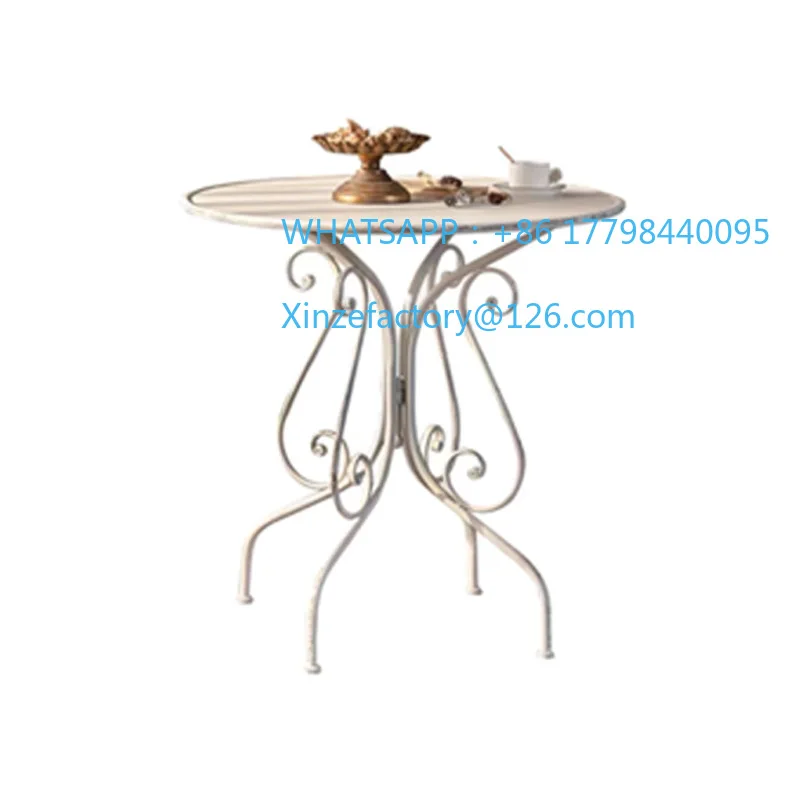 

Customizable French Afternoon Tea Table and Chair Combination Retro Old Garden Outdoor Courtyard Wrought Iron Balcony Internet