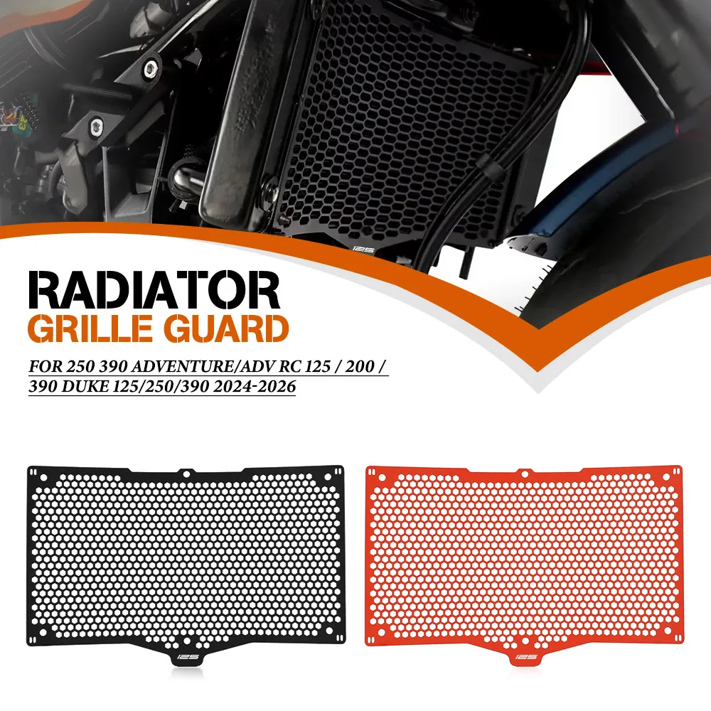 

Motorcycle Radiator Grille Grills Guard Cover Protector For 250 390 Adventure/ADV RC 125 / 200 / 390 Duke 125/250/390 2024-2026