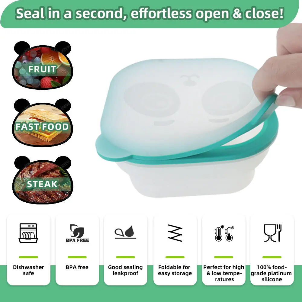 The magnetic freshness box is a food-grade silicone self-sealing magnetic preservation box that extends the preservation time