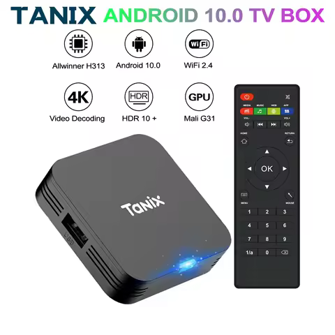 Tanix TX1 Allwinner H313 Quad Core Global Media Player Android 10 TV Box 2.4G WIFI 4K HDR 3D 8GB 16GB