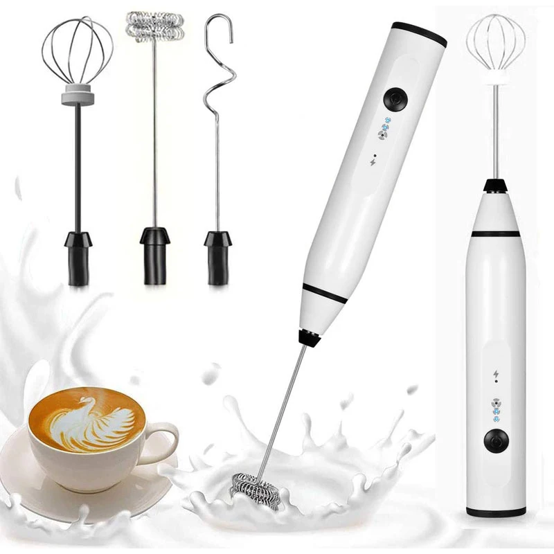 

Electric Handheld Milk Frother Electric Blender with USB Electrical Mini Maker Whisk Mixer for Milk Frother Cappuccino