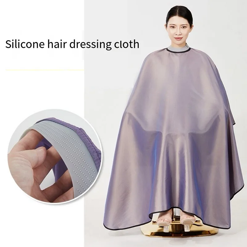 New Fashion Hairdressing Cloths Barbershop Silicone Collar Cloths Non-stick Hair