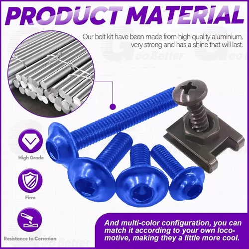 Imagen 2 del producto 195 Uds tornillos de carenado de motocicleta tornillo de Clip de sujeción para YAMAHA YZF R1 R15 R25 R3 R6 R125 R15 R25 MT03 MT07 MT09 MT10 FZ07 FZ09