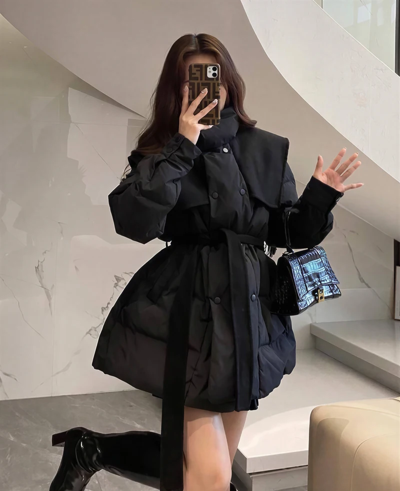 

Парки женские в стиле милитари, осенний модальный приталенный пояс на пуговицах, укороченный клапан с карманом, простая школьная форма в консервативном стиле, молодежная одежда