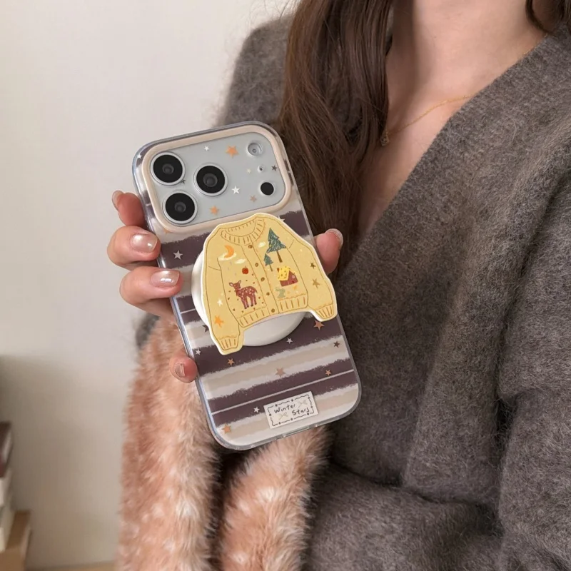 Griptok Magnetic Holder for Cell Phone with Sweet Korean Cartoon Autumn Compatible with IPhone 16 and IPad Magsafe Smart Tok view 3