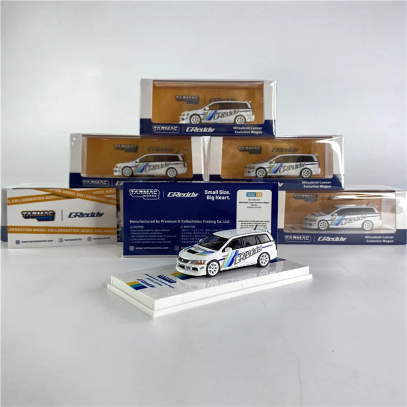 Diecast Model Car Shop 1/64 Mitsubishi Lancer Evo Wagon GReddy Model Car Play Vehicles Toys for Boys Gift