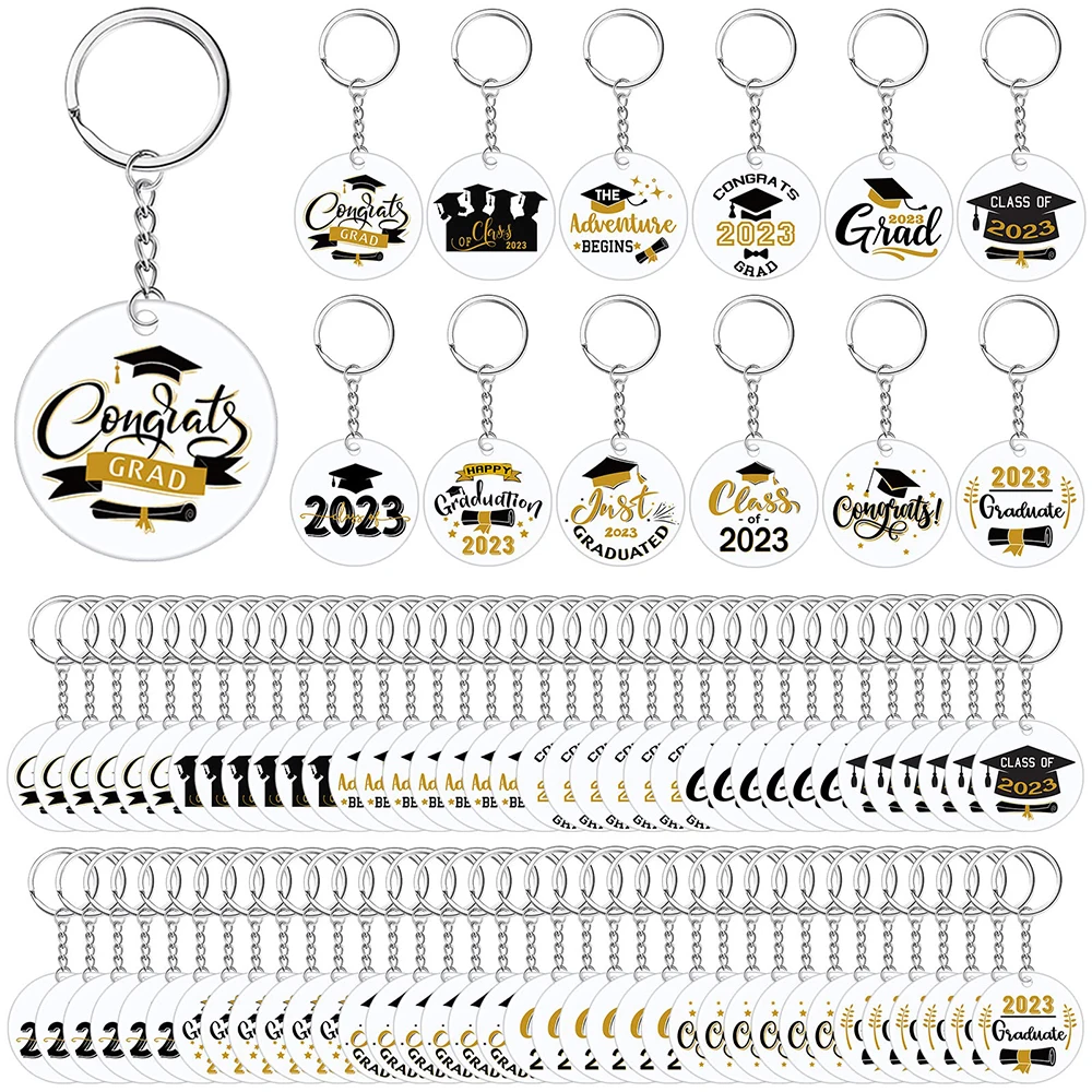 48Pcs Graduation Acrylic Keychain Gifts Class of 2023 Keychain Graduation Gifts for Daughter Son Nurse College Middle Senior